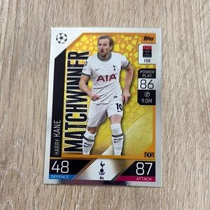 Topps Match Attax Harry Kane Trading Card. Soccer Trading Card.